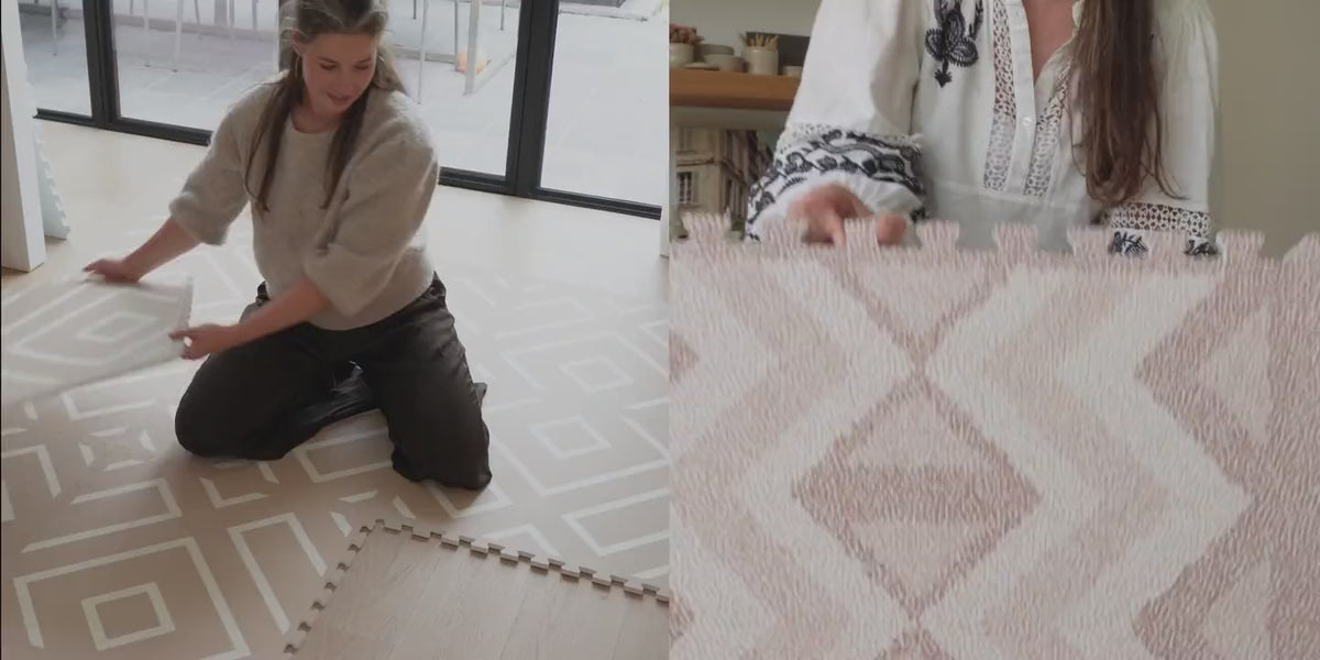 Eeveve play mat being laid out and unboxed